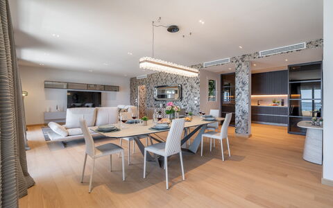 Dimora Mareblu 6: Möbel, Interior Design, Flooring, Fussboden, Decke, Holz, Stuhl, Küche & Esszimmer Tisch, Tabelle, Esszimmer