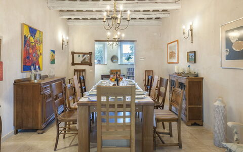 Casa Sant'Elia 7+3: Möbel, Interior Design, Wand, Tabelle, Flooring, Holz, Stuhl, Decke, Bilderrahmen, Esszimmer