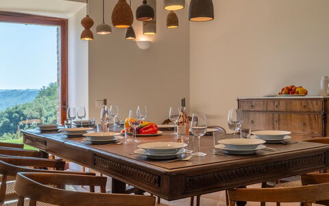 Tenuta Orsini 9+3: Möbel, Holz, Tabelle, Interior Design, Esszimmer, Küche & Esszimmer Tisch, Geschirr, Flooring, Braun, Stuhl