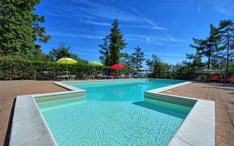 Villa Lorenzo: Schwimmbad, Eigentum, Grundeigentum, Haus, Estate, Urlaub, Freizeit, Zuhause, Gras, Gebäude
