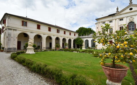 Barchessa Palladio: Strauch, Estate, Garten, Villa, Hazienda, Rasen, Offizieller Wohnsitz, Villa, Palast, Garten